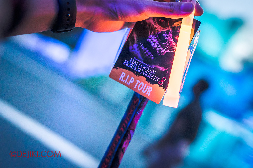 USS Halloween Horror Nights 8 RIP Tour Review - Exclusive Stranger Things lanyard and RIP Tour credentials