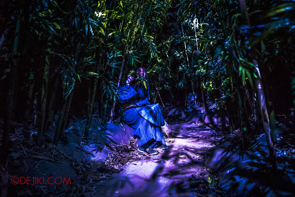 Universal Studios Singapore Halloween Horror Nights 8 - The Haunting of Oiwa haunted house bamboo forest osode pleads for forgiveness