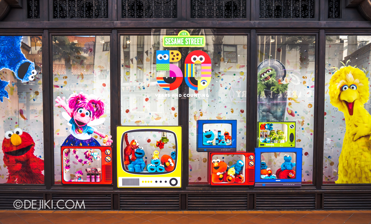 Universal Studios Singapore - Sesame Street 50 Years and Counting Celebration store window