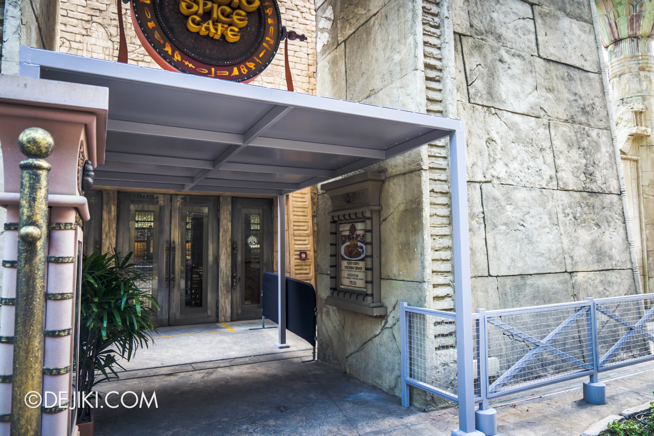 Universal Studios Singapore Ancient Egypt barrier 8 at Oasis Spice Cafe