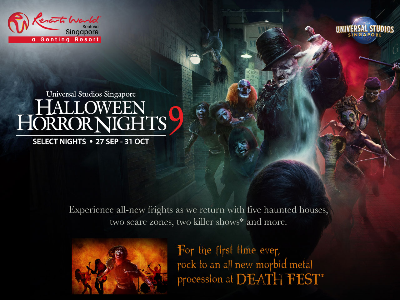 Halloween Horror Nights 9 priority booking key visual