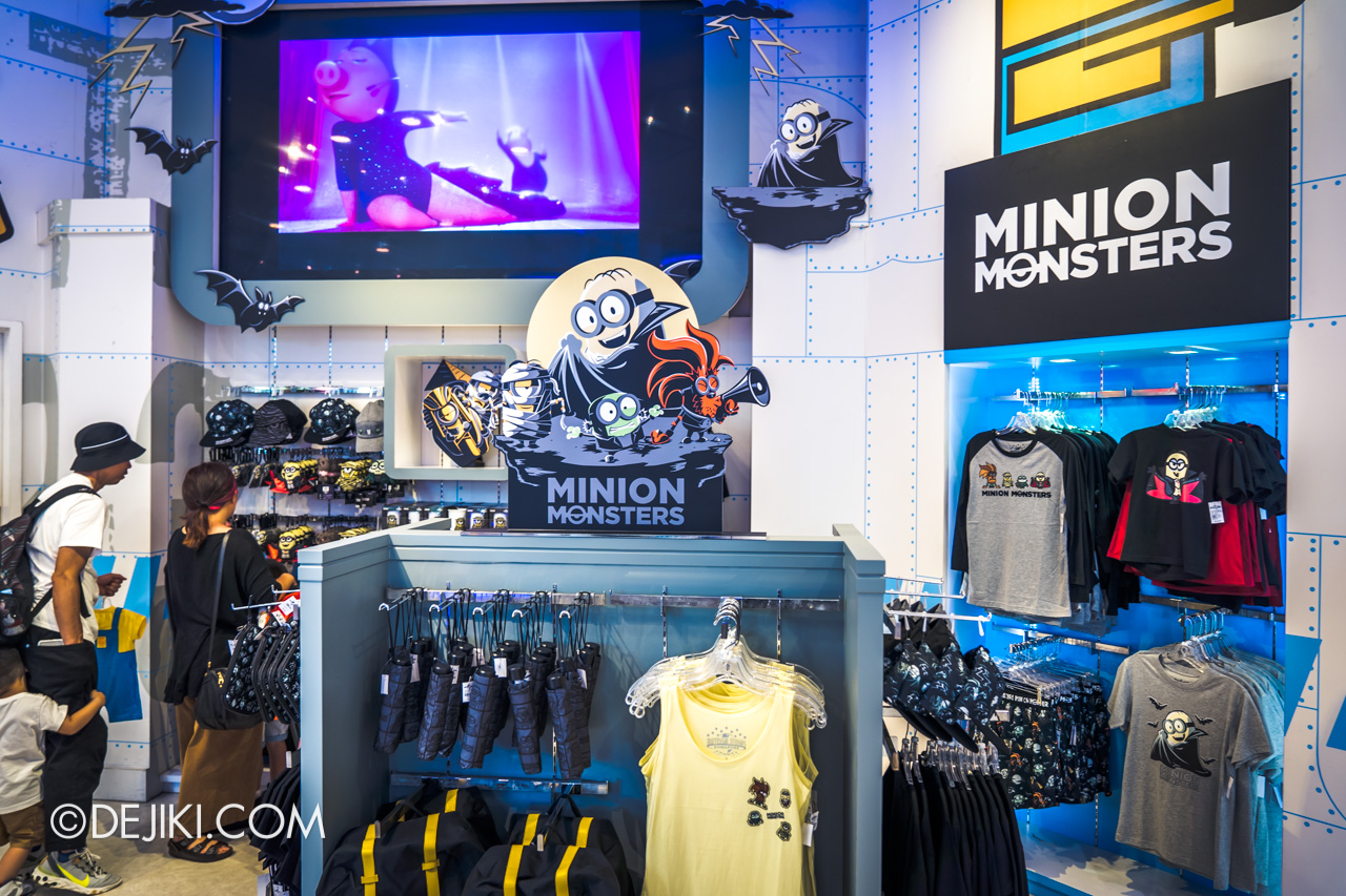 USS Daytime Halloween Family friendly event Minion Monsters merch display at Minion Mart