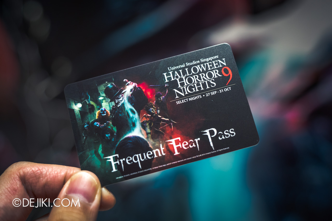 USS Halloween Horror Nights 9 Frequent Fear Pass card