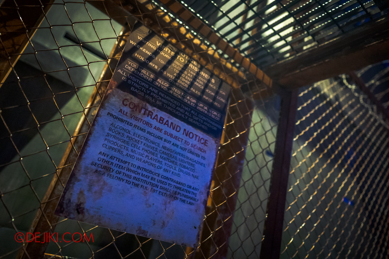 USS Halloween Horror Nights 9 Haunted House Tour Hell Block 9 0 Fence warning