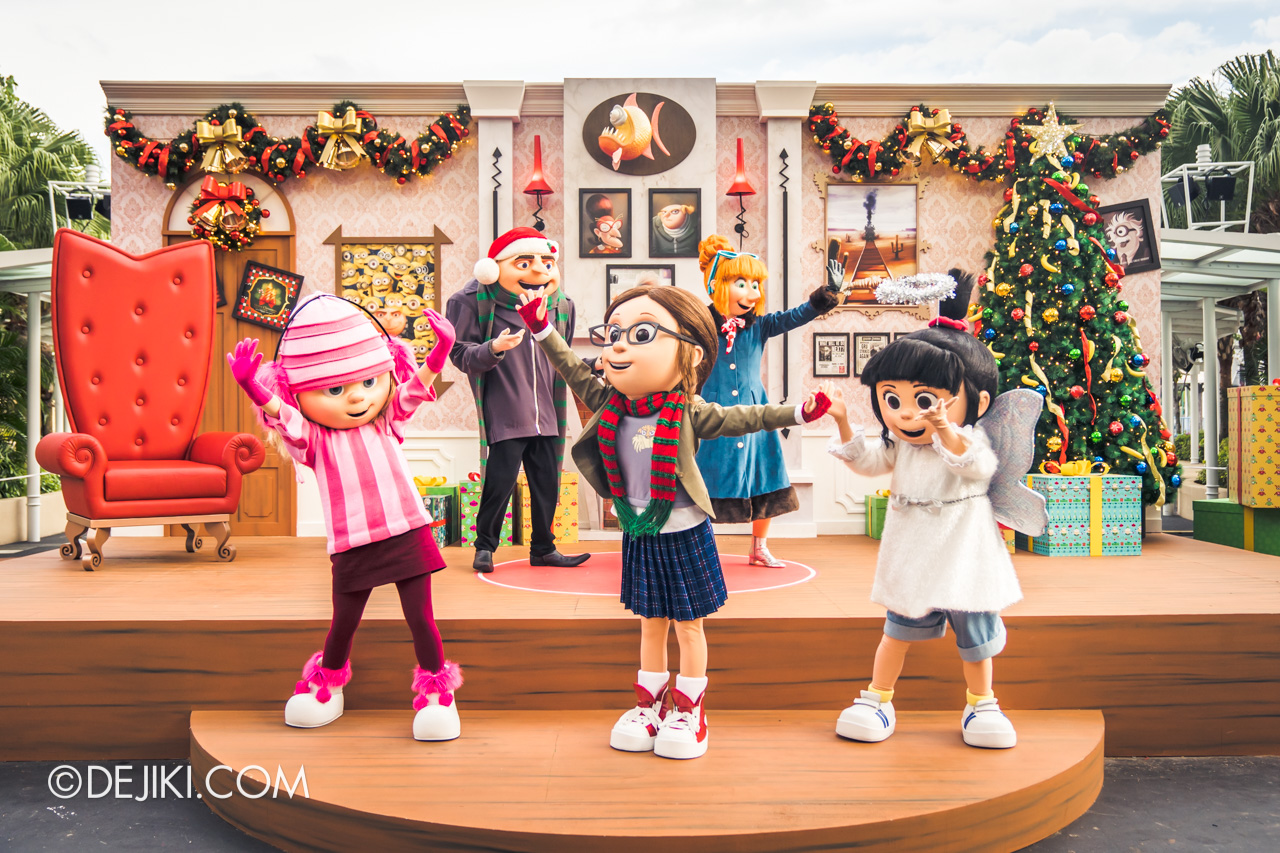 Universal Studios Singapore A Universal Christmas 2019 event Despicable Me Family Christmas Gru Lucy Margo Edith Agnes tier