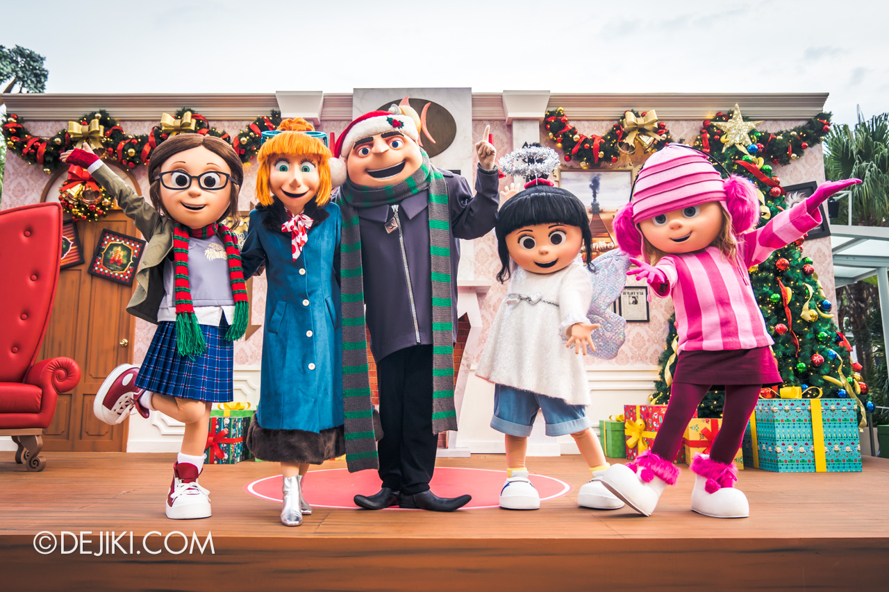 Universal Studios Singapore A Universal Christmas 2019 event Despicable Me Family Christmas Gru Lucy Margo Edith Agnes