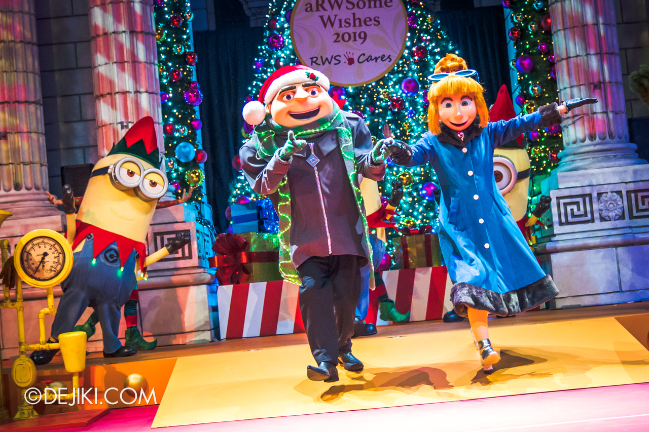 Universal Studios Singapore A Universal Christmas 2019 event The Great Christmas Invention 13 finale meet and greet with gru and lucy