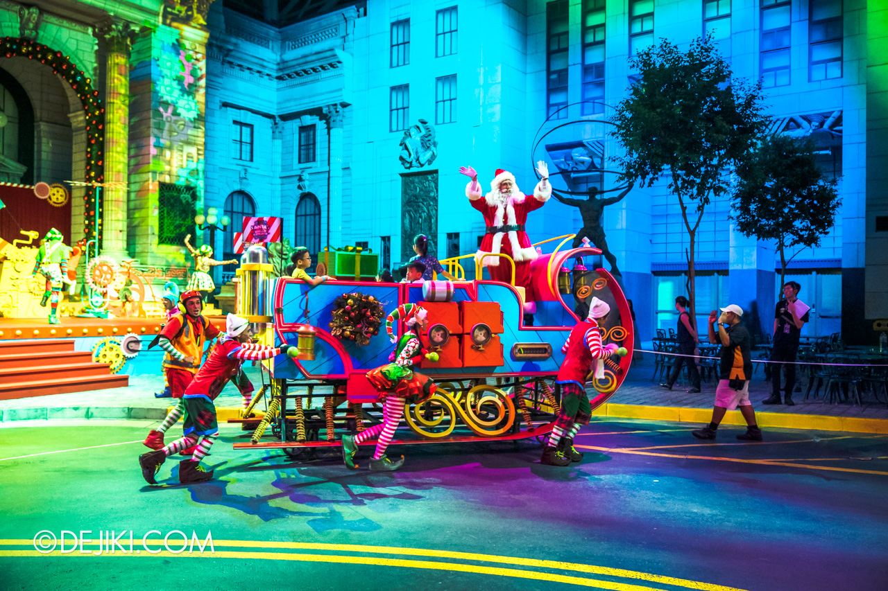 Universal Studios Singapore A Universal Christmas 2019 event The Great Christmas Invention 4 santa sleigh arrives