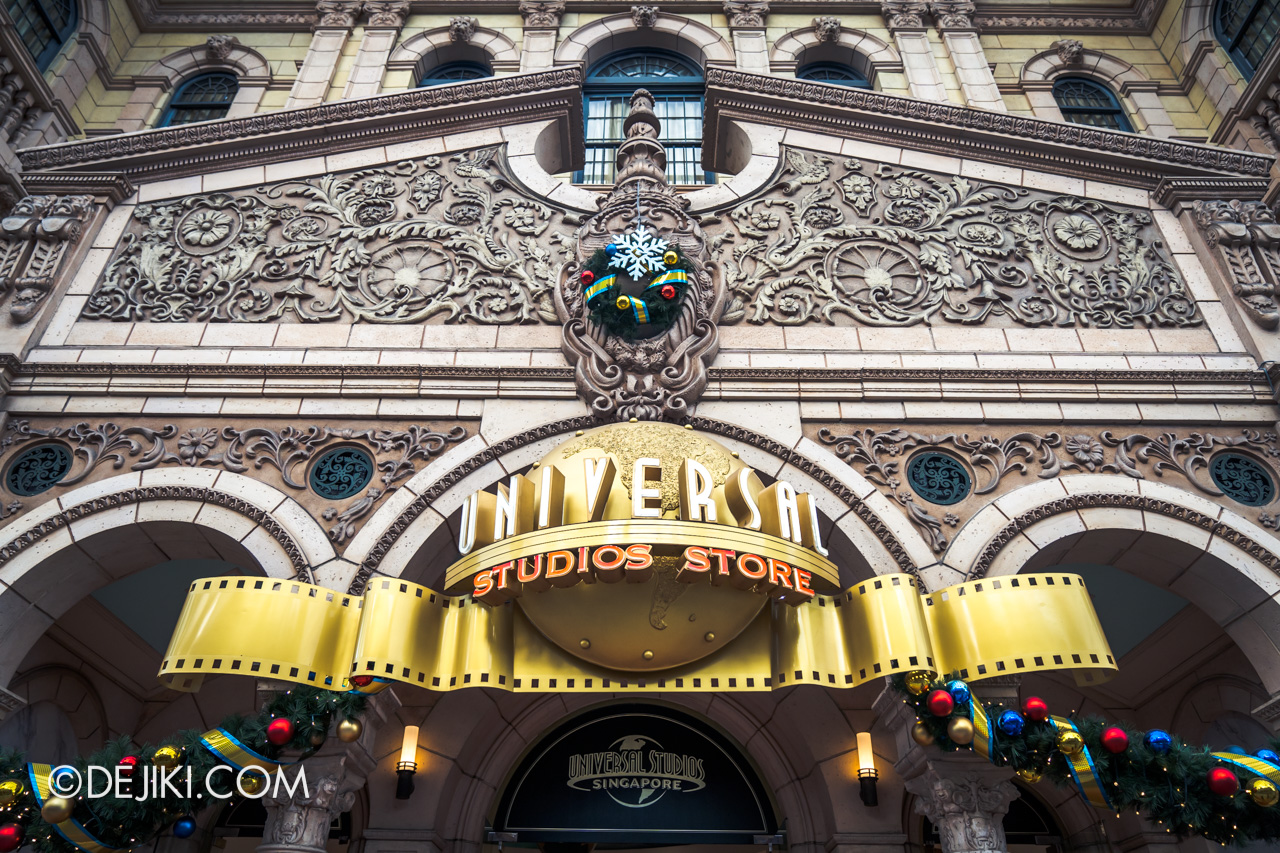 Universal Studios Singapore Park Update December 2019 Universal Studios Store festive shop entrance