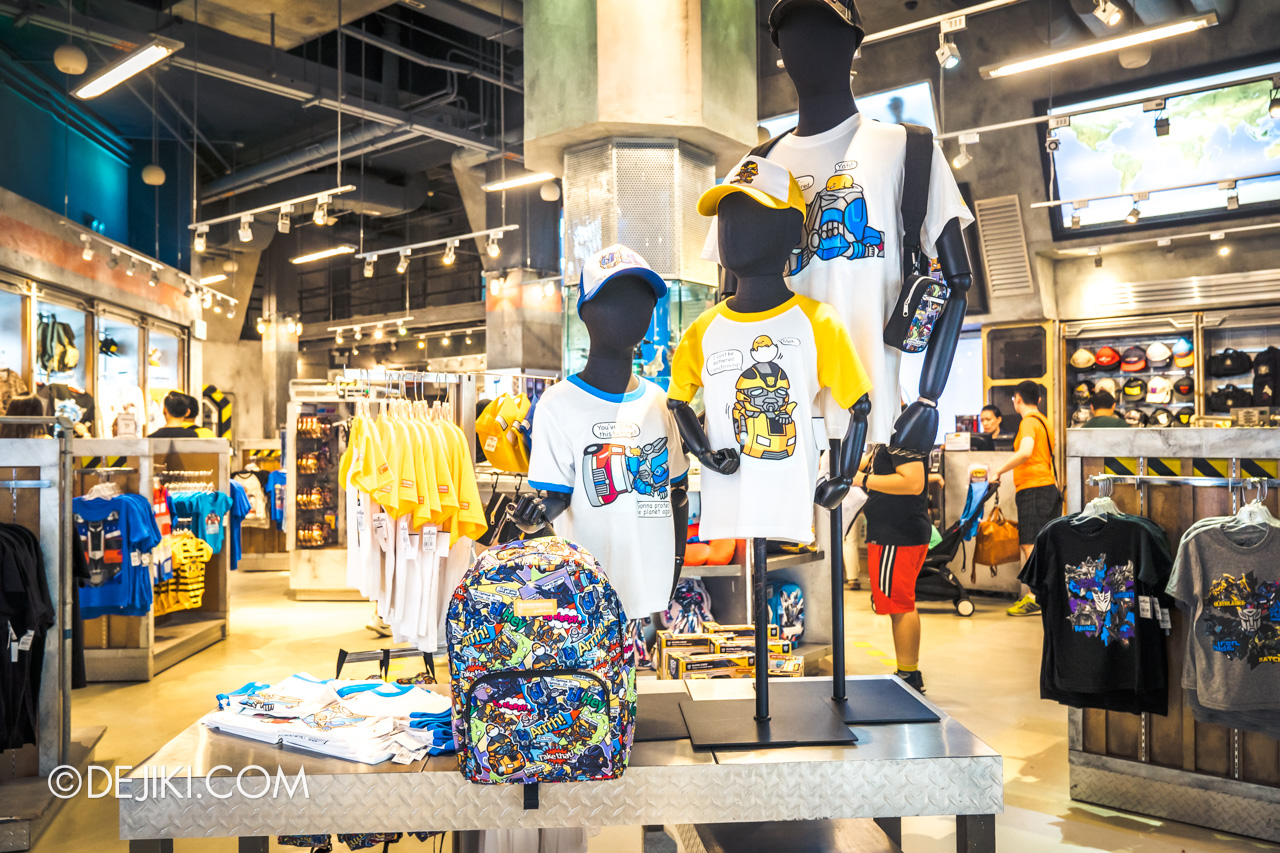 Universal Studios Singapore Park Update November 2019 Park Merchandise Transformers Supply Vault Gudetama merchandise display