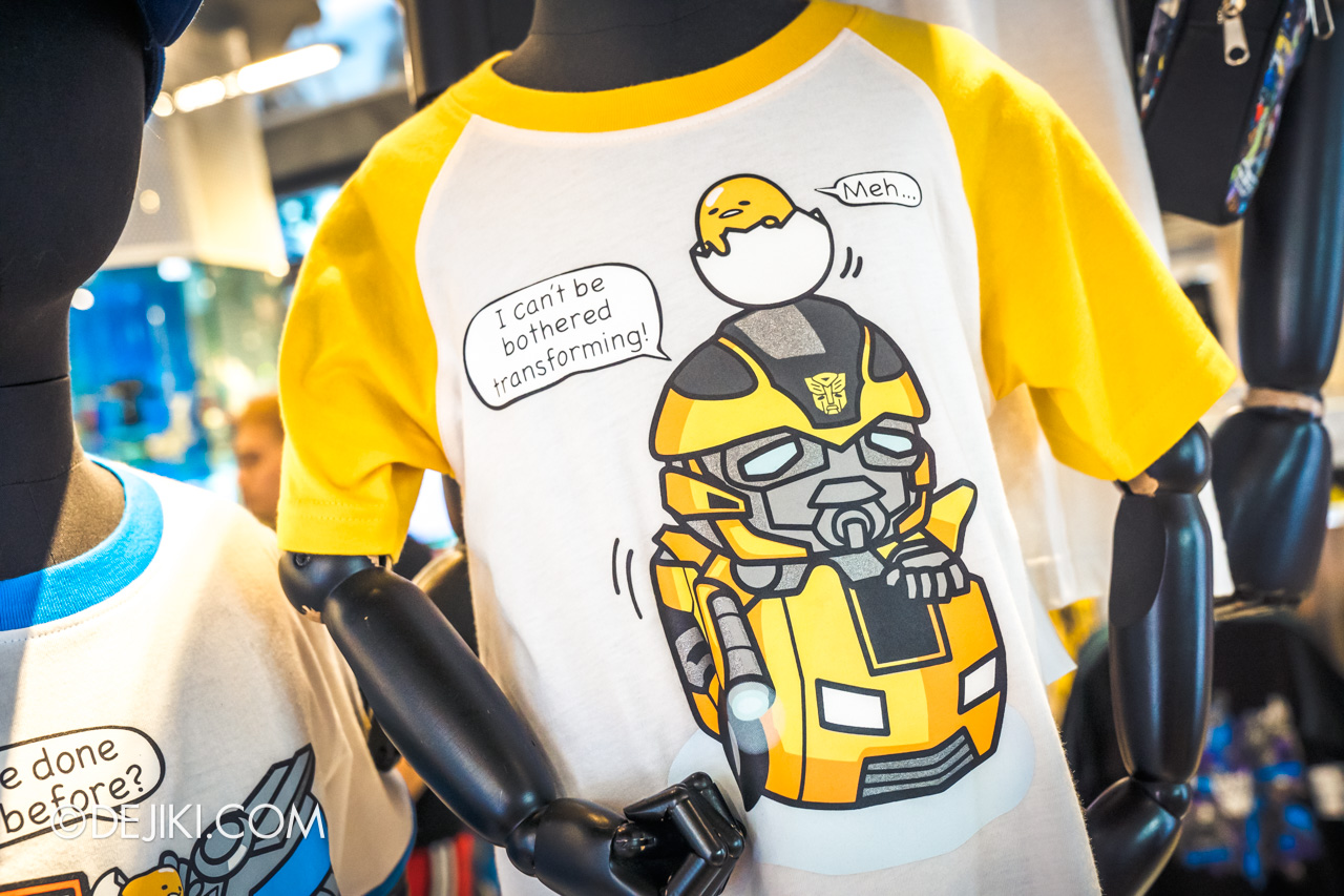 Universal Studios Singapore Park Update November 2019 Park Merchandise Transformers Supply Vault Gudetama shirt 1