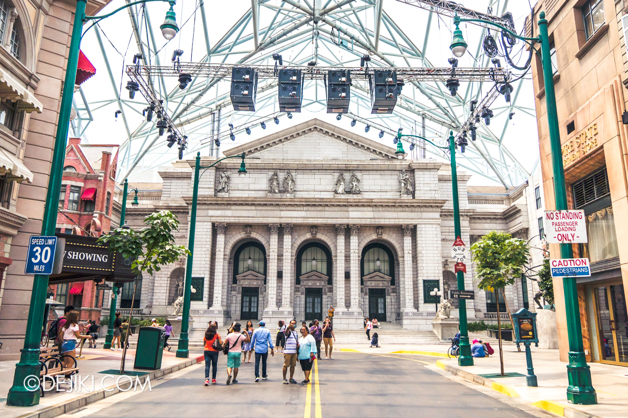 Universal Studios Singapore Park Update November 2019 Photos around USS Christmas Show Projectors setup