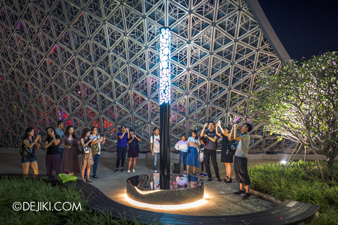 Gardens by the Bay 2020 Future Together by Teamlab Japan Outdoor exhibit message pillar