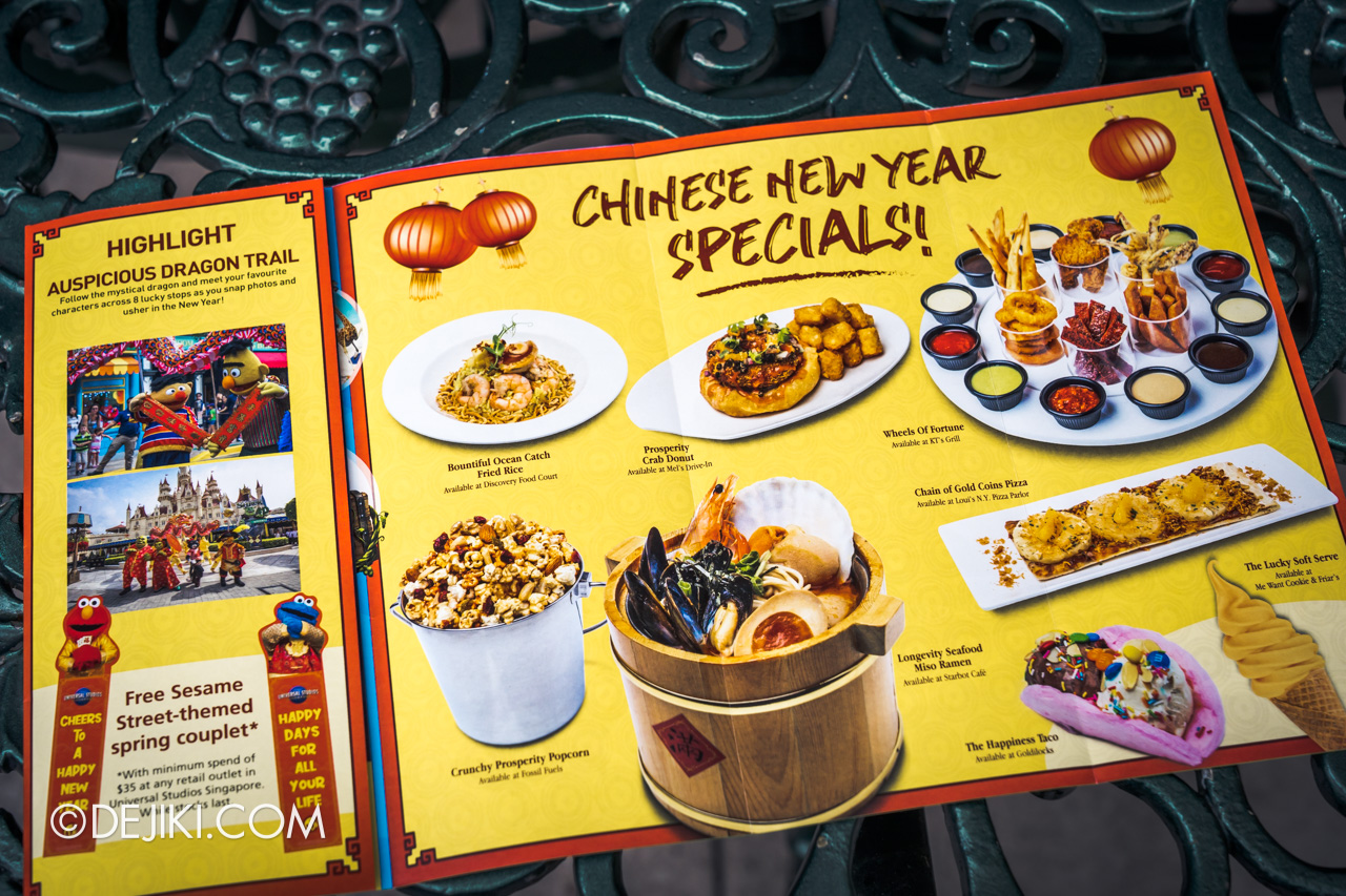 Universal Studios Singapore January 2020 Park update simple Chinese New Year special food