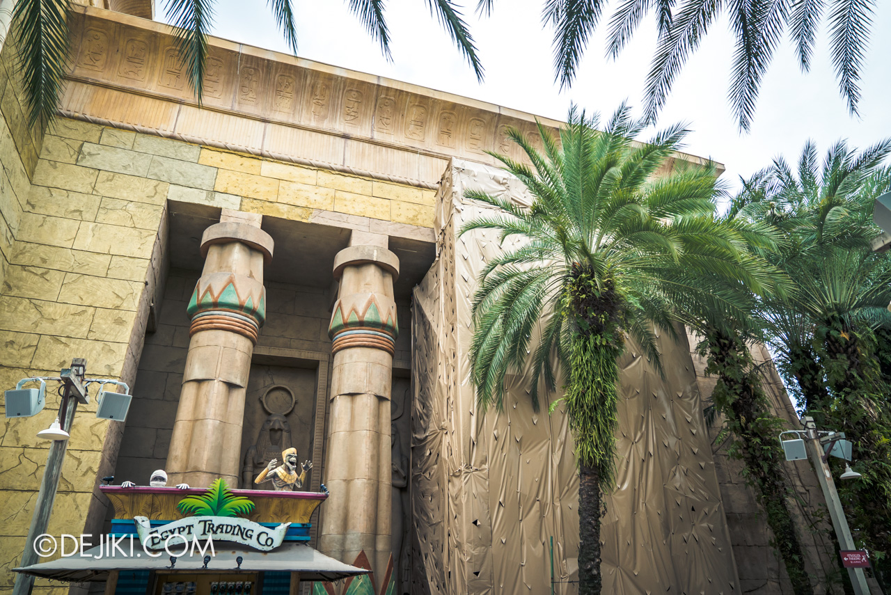 Universal Studios Singapore Park Update Feb 2020 Ancient Egypt Revenge of the Mummy temple building refurbishment 2