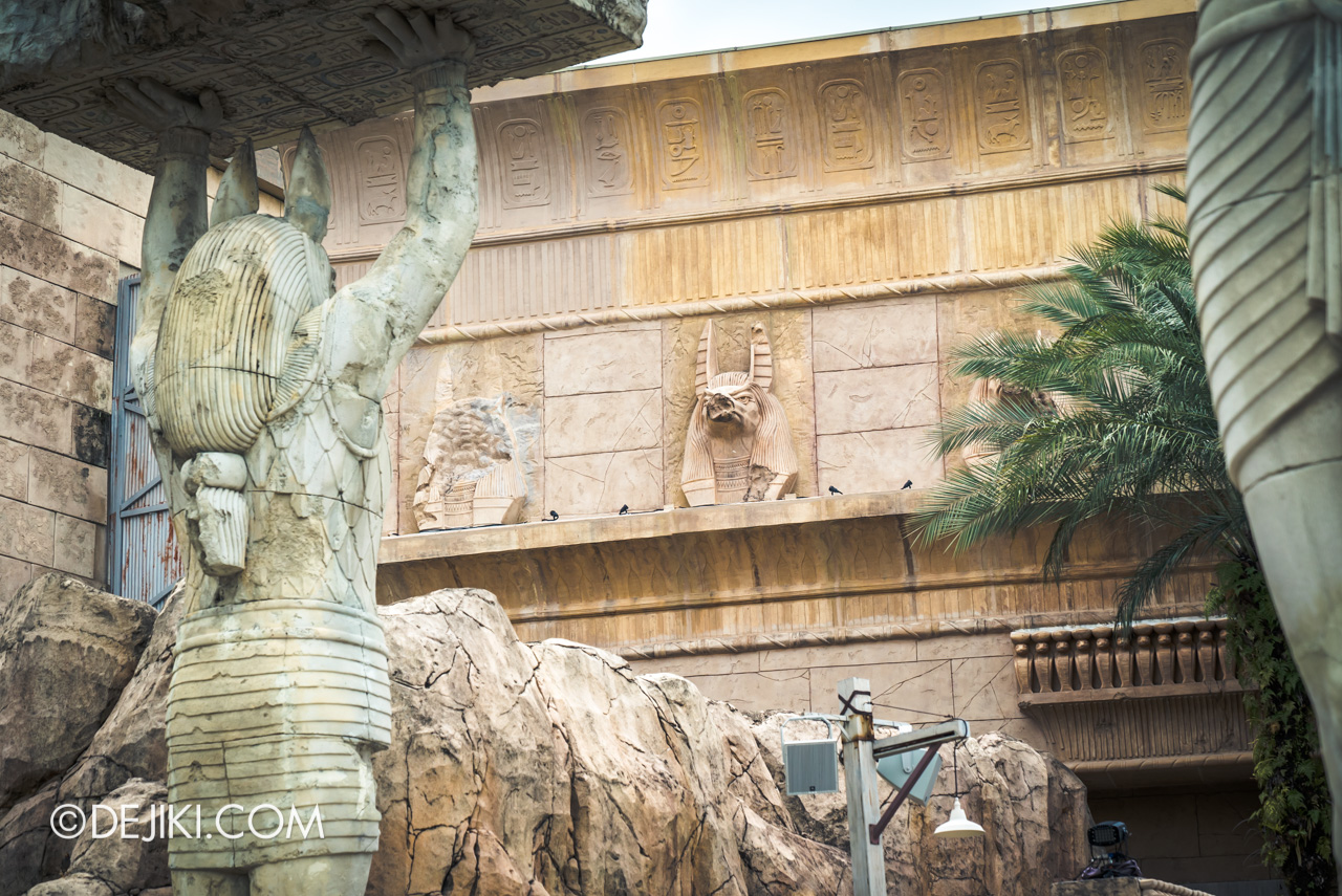Universal Studios Singapore Park Update Feb 2020 Ancient Egypt Revenge of the Mummy temple building refurbishment 6