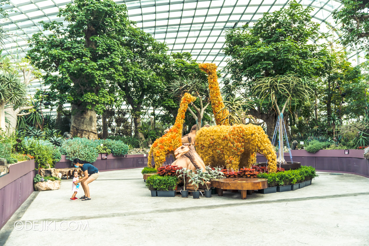 Gardens by the Bay Reopens July 2020 Flower Dome upper level animals