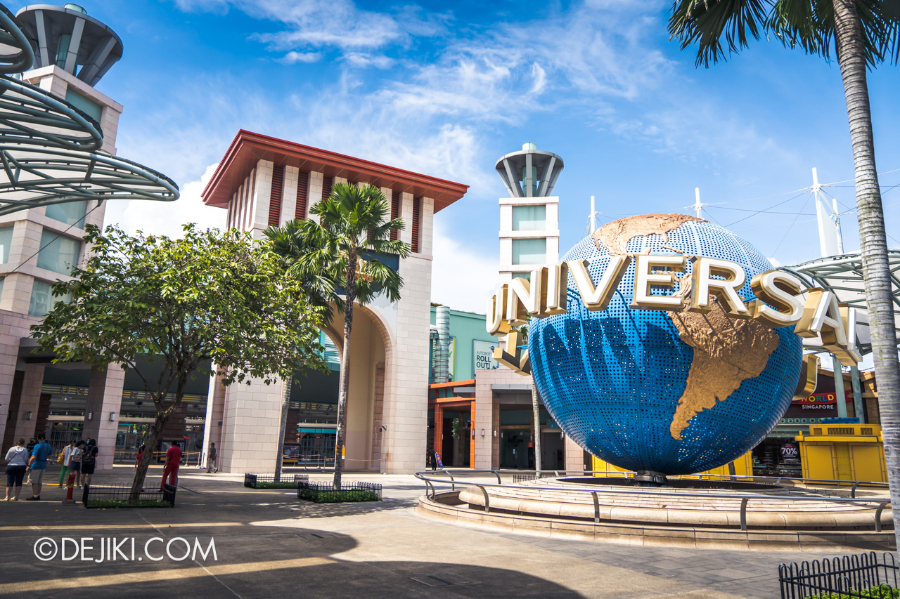 Universal Studios Singapore Park Update July 2020 Reopening Park Entrance Arch with Globe