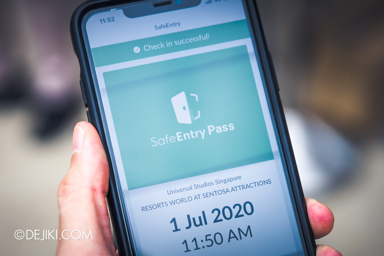 Universal Studios Singapore Park Update July 2020 Reopening Park Entry Procedure SafeEntry check in