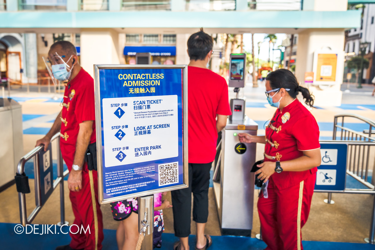 Universal Studios Singapore Park Update Sept 2020 Contactless Admission with Face Recognition