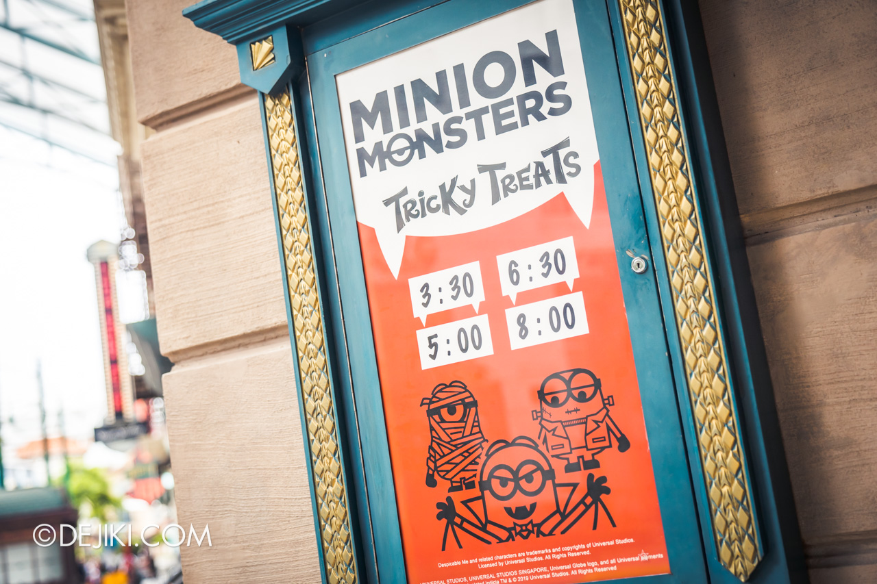 Universal Studios Singapore Park Update Sept 2020 Halloween Fun for Everyone Minion Monsters Tricky Treats street showtimes