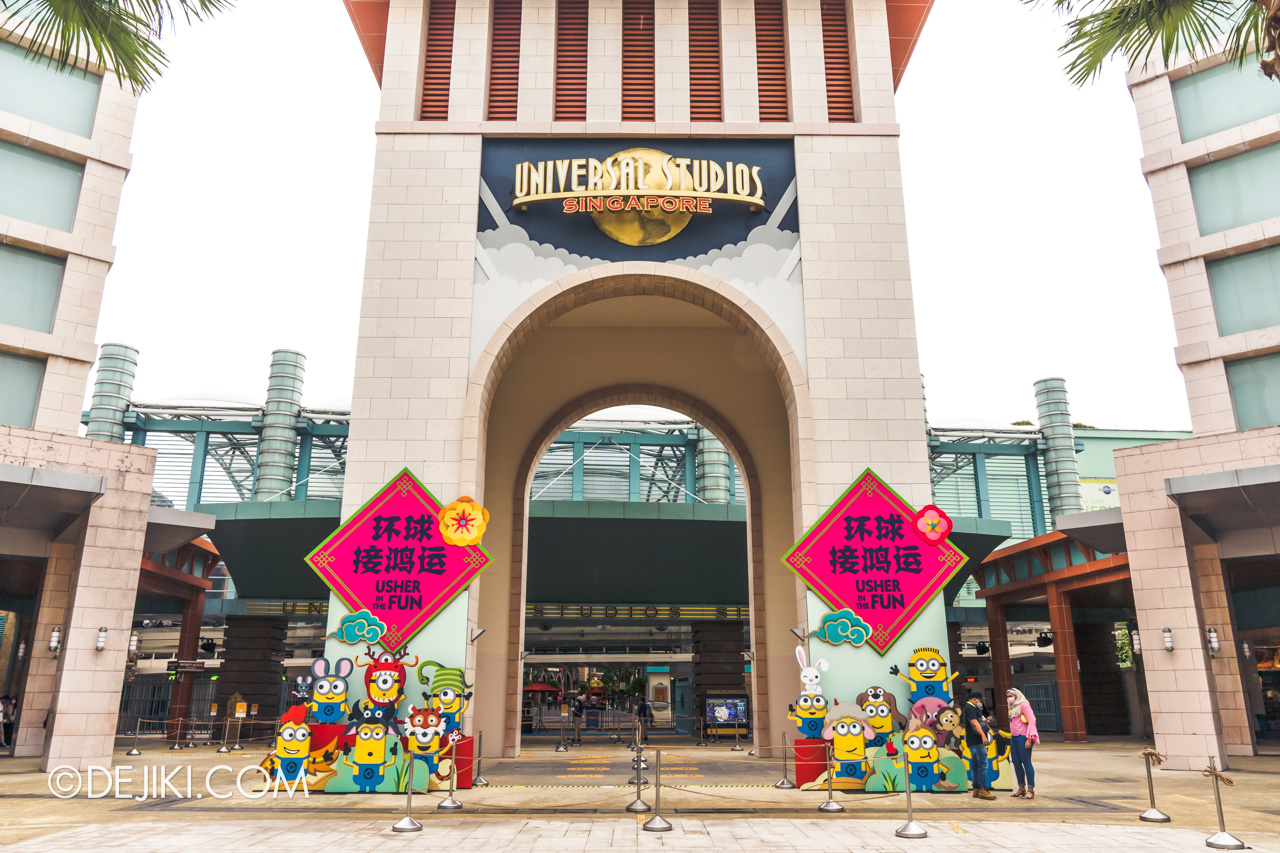 Universal Studios Singapore Park Update Jan 2021 Entrance Arch decor