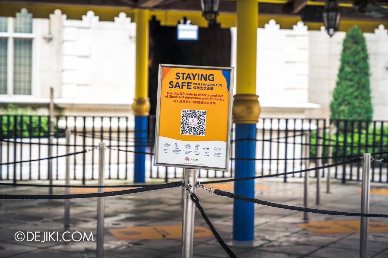 Universal Studios Singapore Park Update Jan 2021 Shrek 4D SafeEntry required