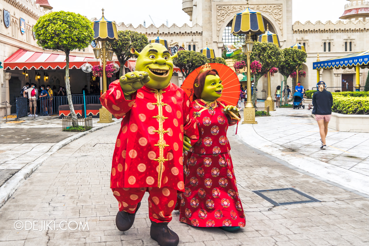 Universal Studios Singapore Park Update Jan 2021 Shrek and Fiona CNY Outfits