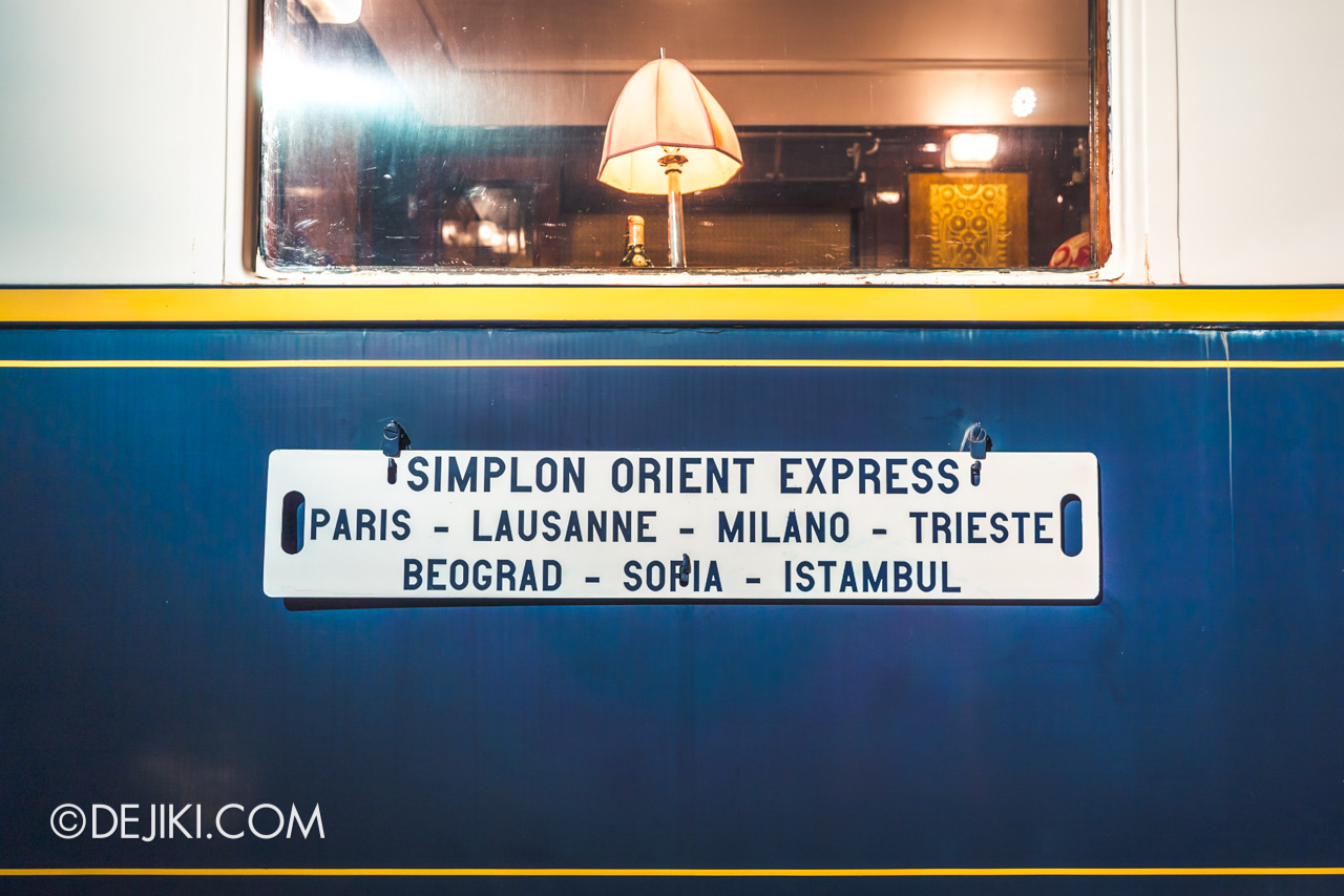 Orient Express Exhibition Singapore 11 train route card closeup