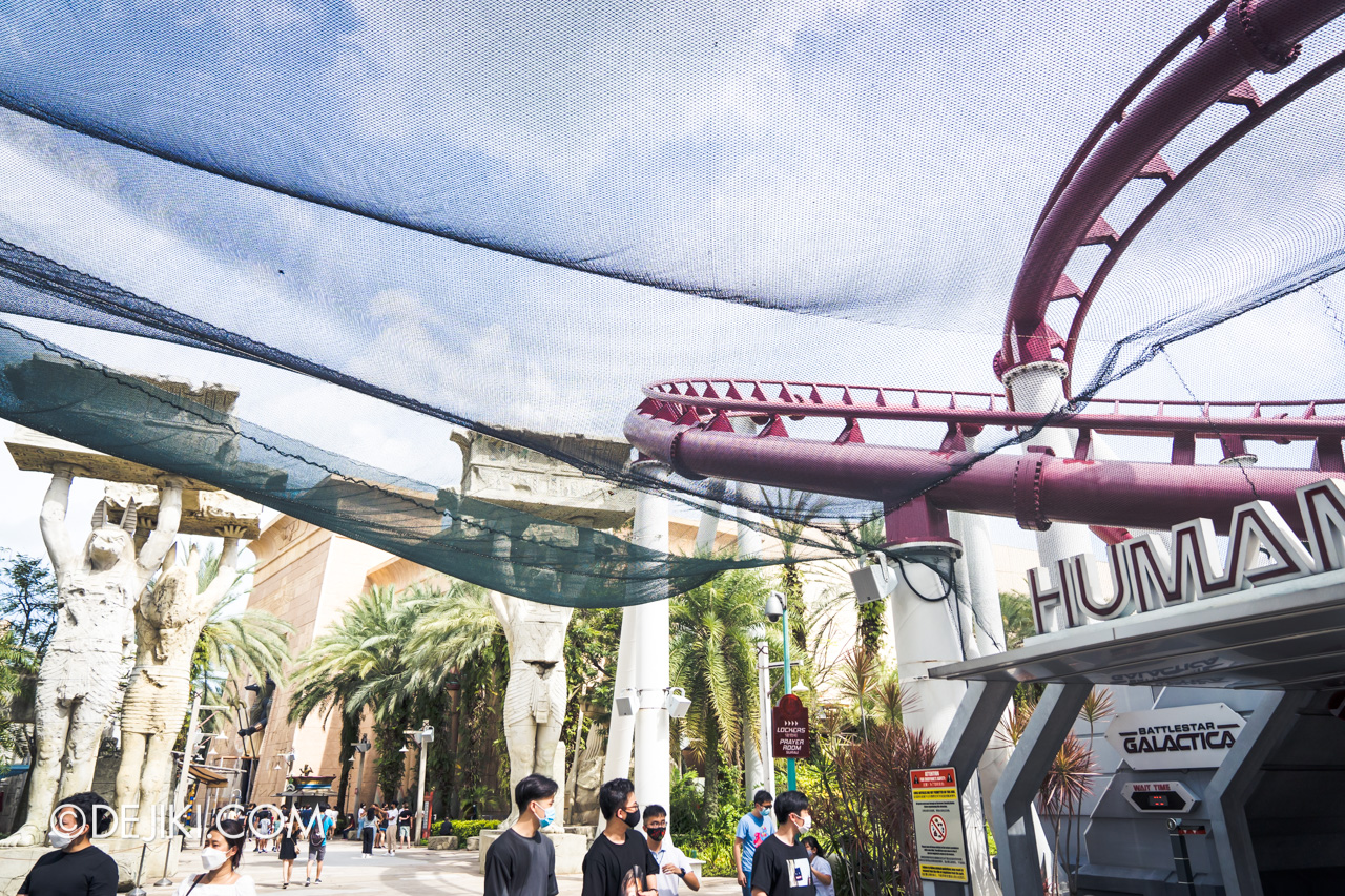 Universal Studios Singapore Park Update Feb 2021 Extended nets at Battlestar Galactica