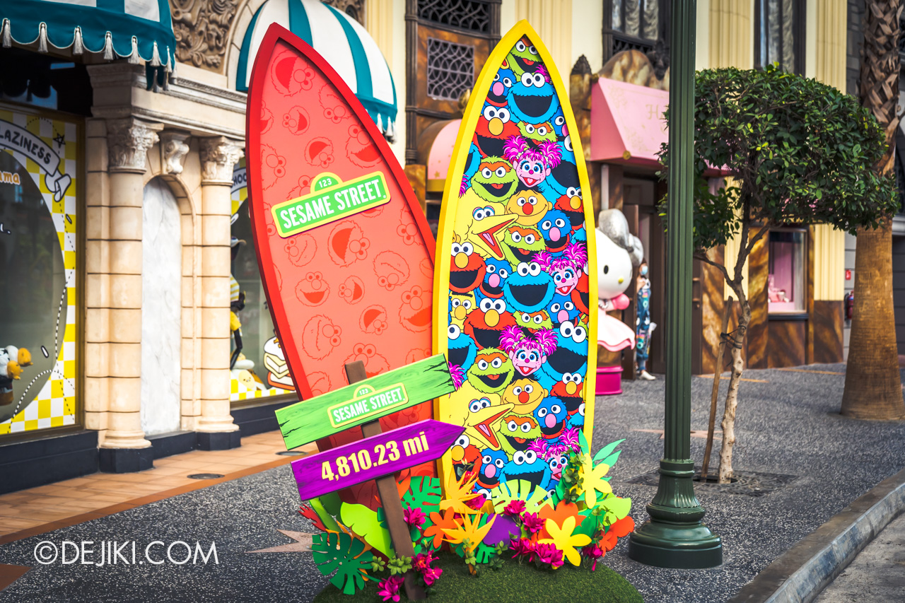 Universal Studios Singapore Park Update March 2021 Tropical Thrills Hollywood zone Sesame Street surfboard