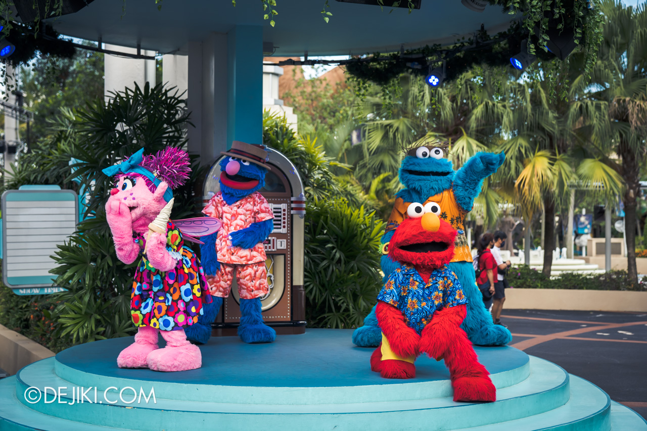 Universal Studios Singapore Park Update March 2021 Tropical Thrills Mels Stage Sesame Street Meet and Greet 2