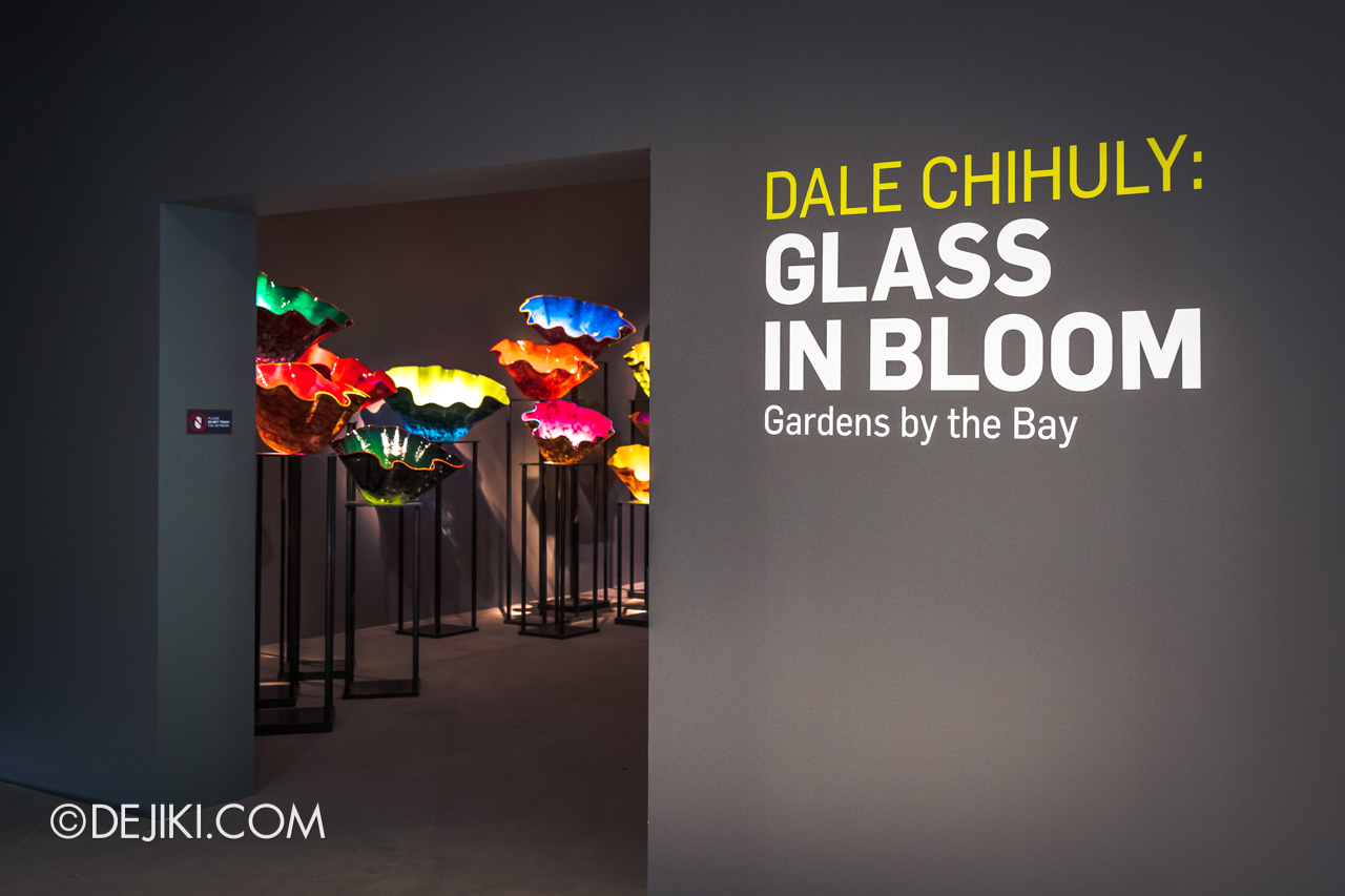 Gardens by the Bay Dale Chihuly Glass in Bloom Gallery entrance