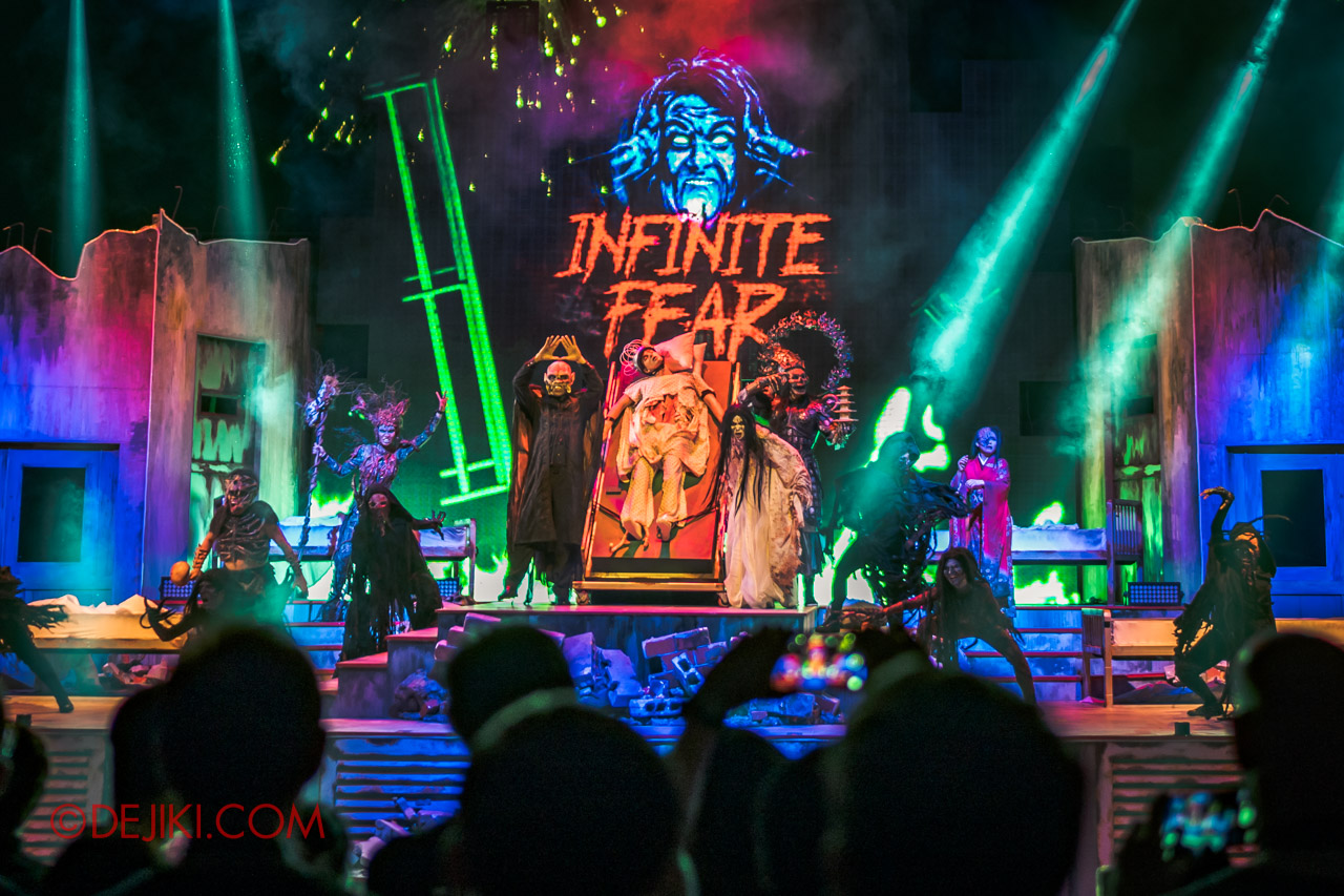 HHN8 Infinite Fear Opening Scaremony with Icons at Halloween Horror Nights