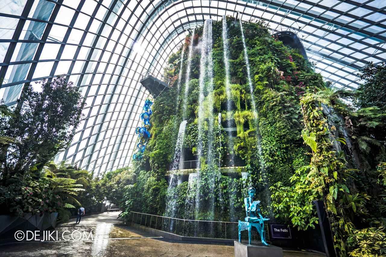Gardens by the Bay Cloud Forest mountain waterfall