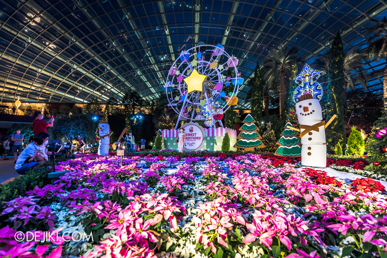 Gardens by the Bay Poinsettia Wishes 2021 Christmas Night Flower Field overview