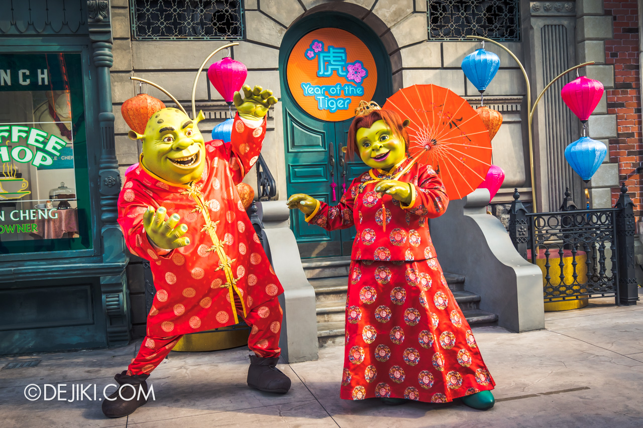 Universal Studios Singapore Its Showtime Premium Experience CNY Lunar New Year 1 Pre Event Meet and Greet Shrek and Princess Fiona