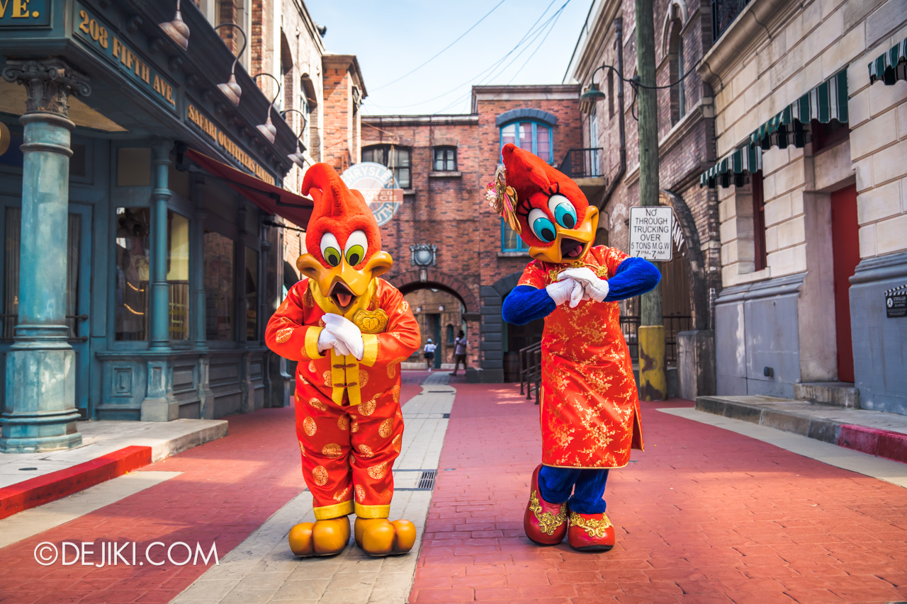 Universal Studios Singapore Park Update 2022 Leap Into Fun Lunar New Year event Hollywood Meet and Greet Winnie and Woody Woodpecker 2