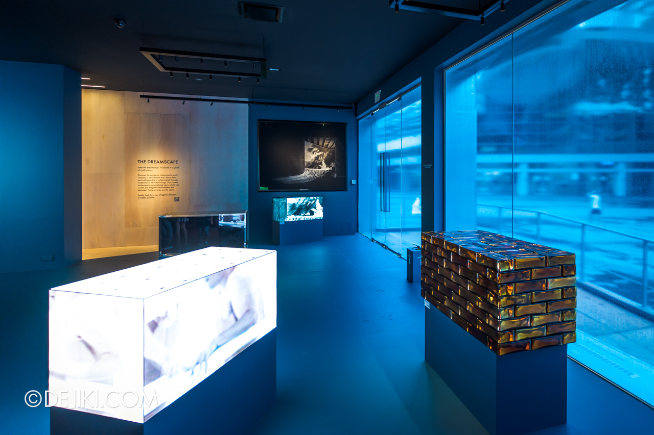 The Dreamscape overview Blue area Louis Vuitton 200 Trunks 200 Visionaries Exhibition Singapore