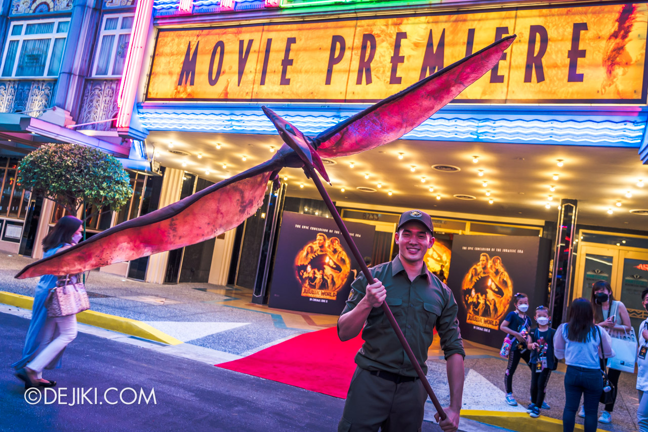 Jurassic World Dominion Southeast Asia Premiere at Universal Studios Singapore Pantages Hollywood Theater Pterodactyl dancer