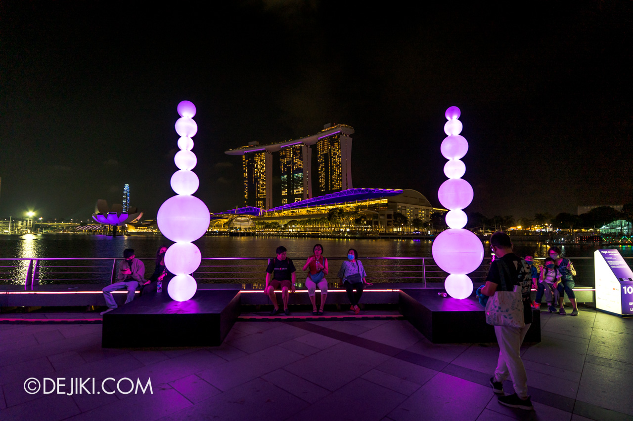 i Light Singapore 2022 10 Shish ka buoy purple at The Promontory at Marina Bay
