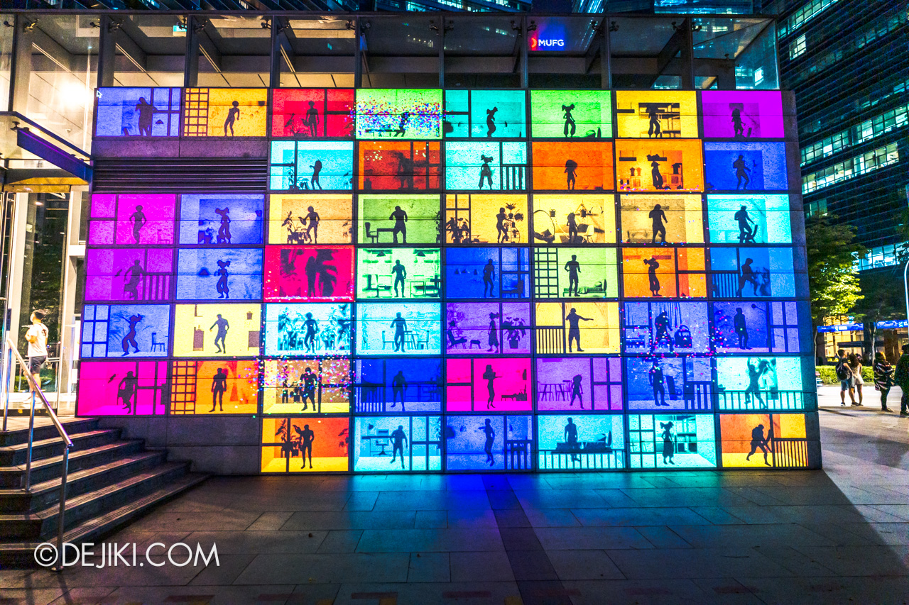 i Light Singapore 2022 7 Alone Together video mapping at Marina Bay Link Mall Entrance