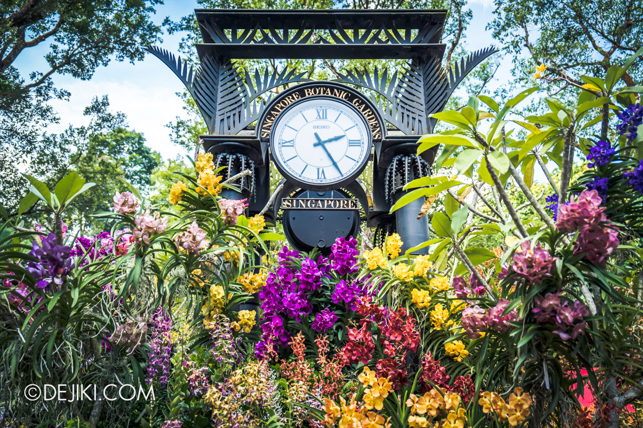 Singapore Garden Festival 2022 at Singapore Botanic Gardens National Orchid Garden Clock Tower display