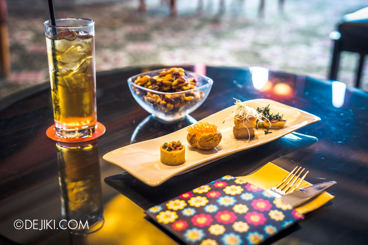 Universal Studios Singapore Triple Thrills Pass Chill out at Star Lounge in KTs Grill Canapes and Drinks