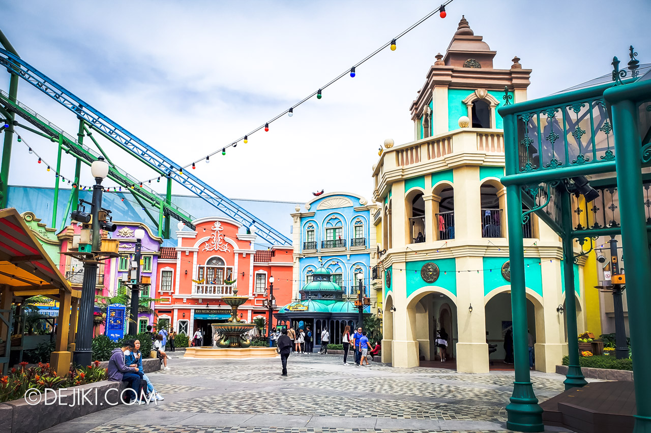 Genting SkyWorlds Theme Park Photo Tour 3 Rio zone street buildings