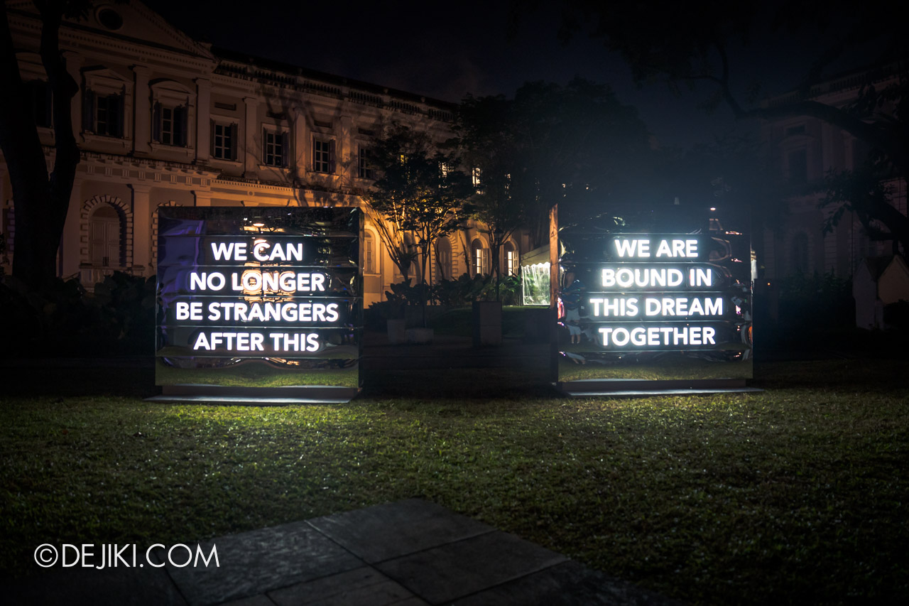 Singapore Night Festival 2022 Night Lights We can no longer be strangers after this Perception3 at National Museum of Singapore