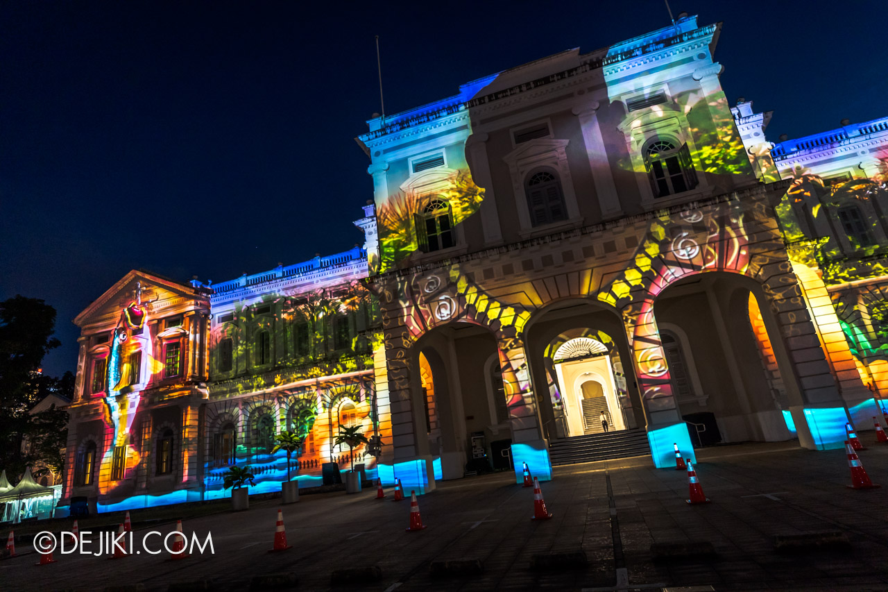 Singapore Night Festival 2022 Projection Mapping installation Stories from Forbidden Hill Maxin10sity side wing