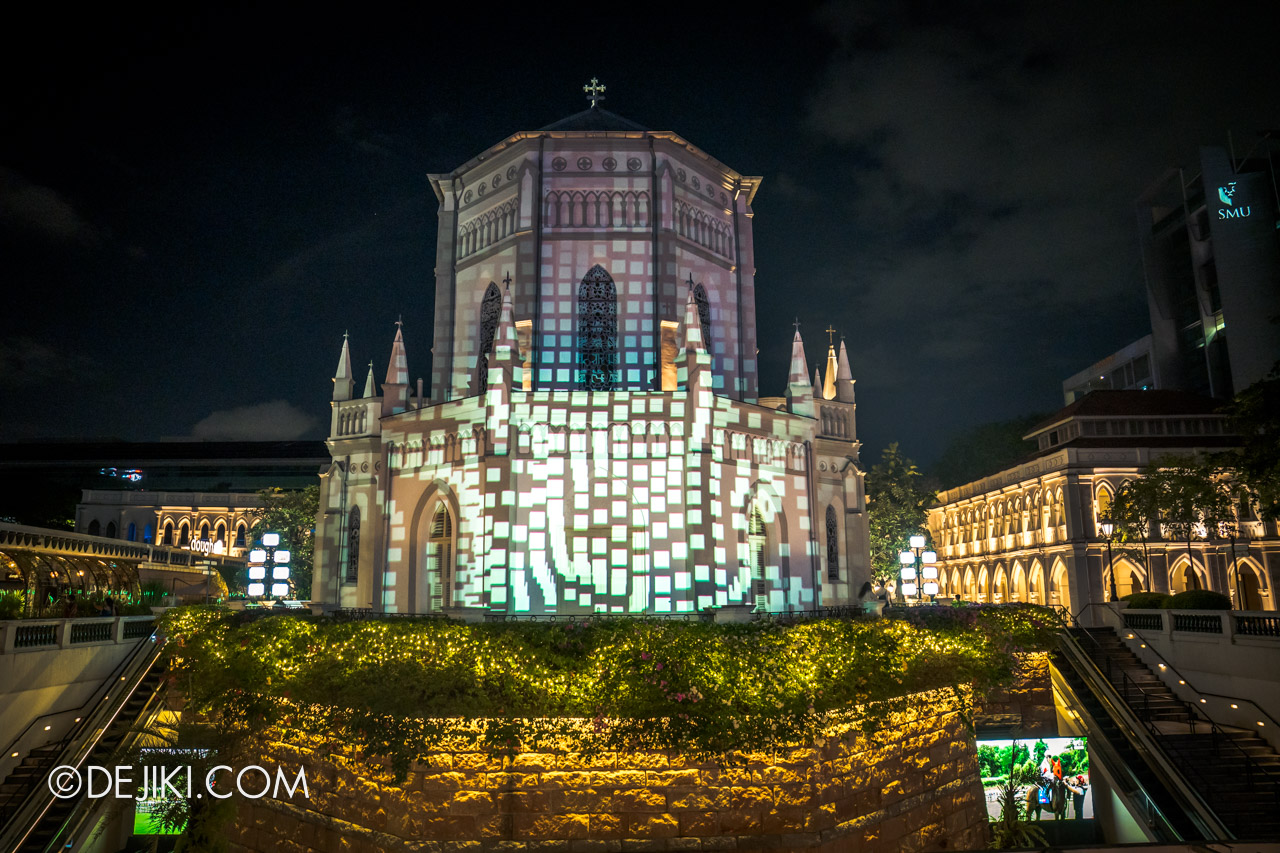 Singapore Night Festival 2022 Projection Mapping installation Through Worlds Jo Ho and Intriguant at CHIJMES