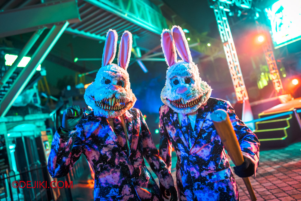Sunway Lagoon Nights of Fright 8 NOF8 Scare zone roaming Rabbit Suits
