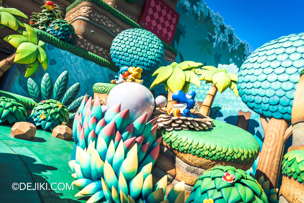 Universal Studios Japan Super Nintendo World Yoshis Adventure on ride 6 outdoors